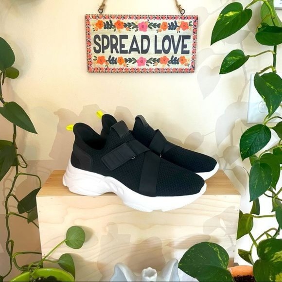 Shoes New Black And White Velcro Mens Sneakers Poshmark